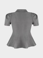 Приталенный кардиган с баской