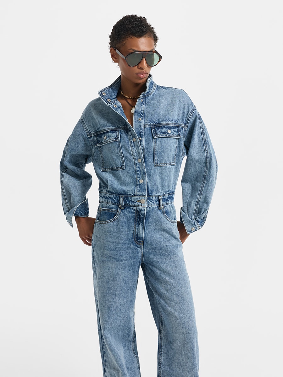 Джинсовый комбинезон