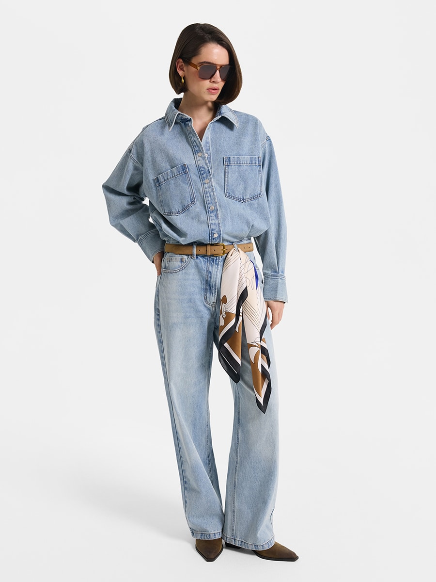 Комбинезон джинсовый