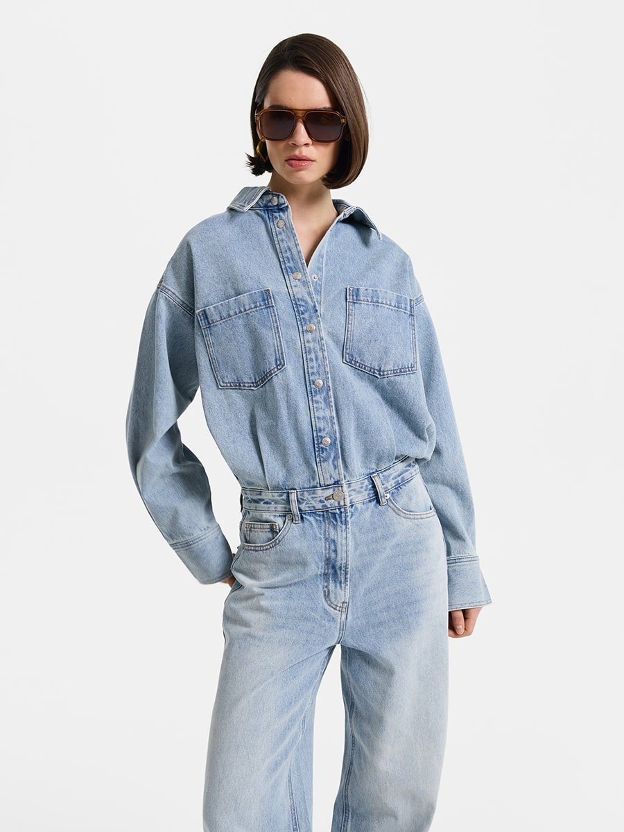 Комбинезон джинсовый