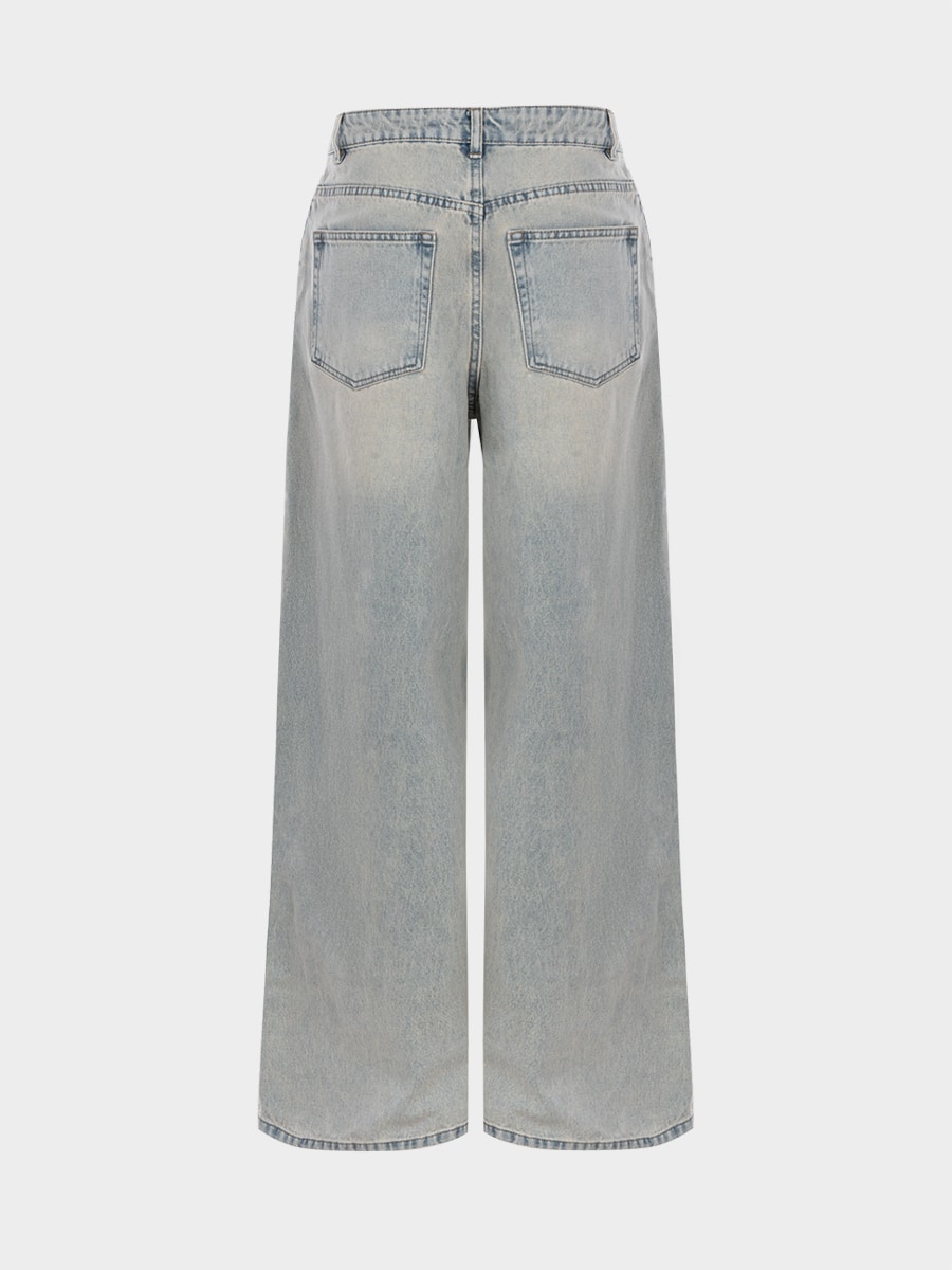 Джинсы Wide leg со средней посадкой 6153426714-100