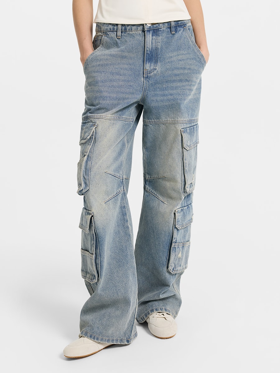 Джинсы Cargo fit со средней посадкой 6153430718-102