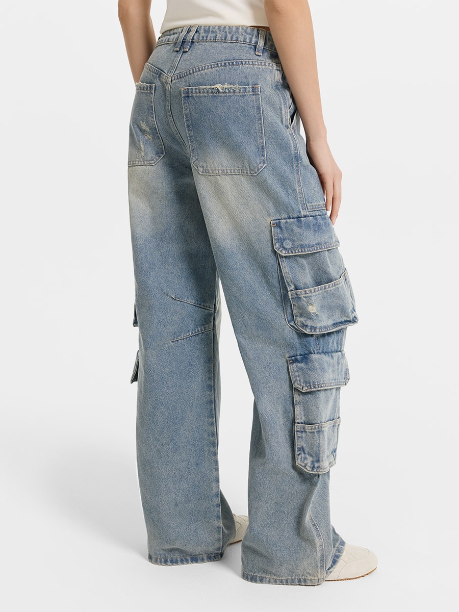 Джинсы Cargo fit со средней посадкой 6153430718-102