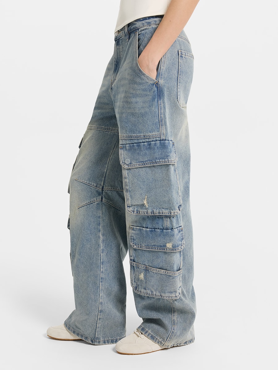 Джинсы Cargo fit со средней посадкой 6153430718-102