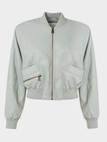 Бомбер из экокожи 