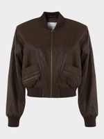 Бомбер из экокожи 