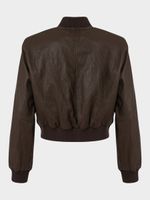 Бомбер из экокожи 