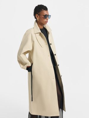 

Плащ свободного кроя из хлопка