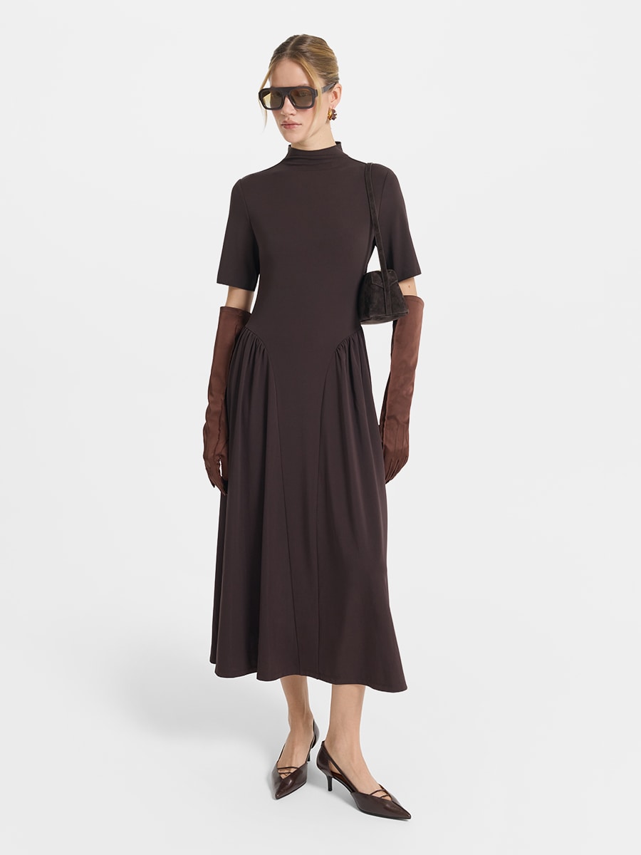 Платье миди из джерси