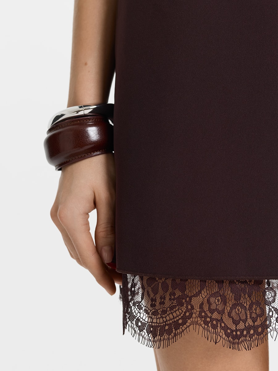 Платье мини с кружевом 6153623524-22