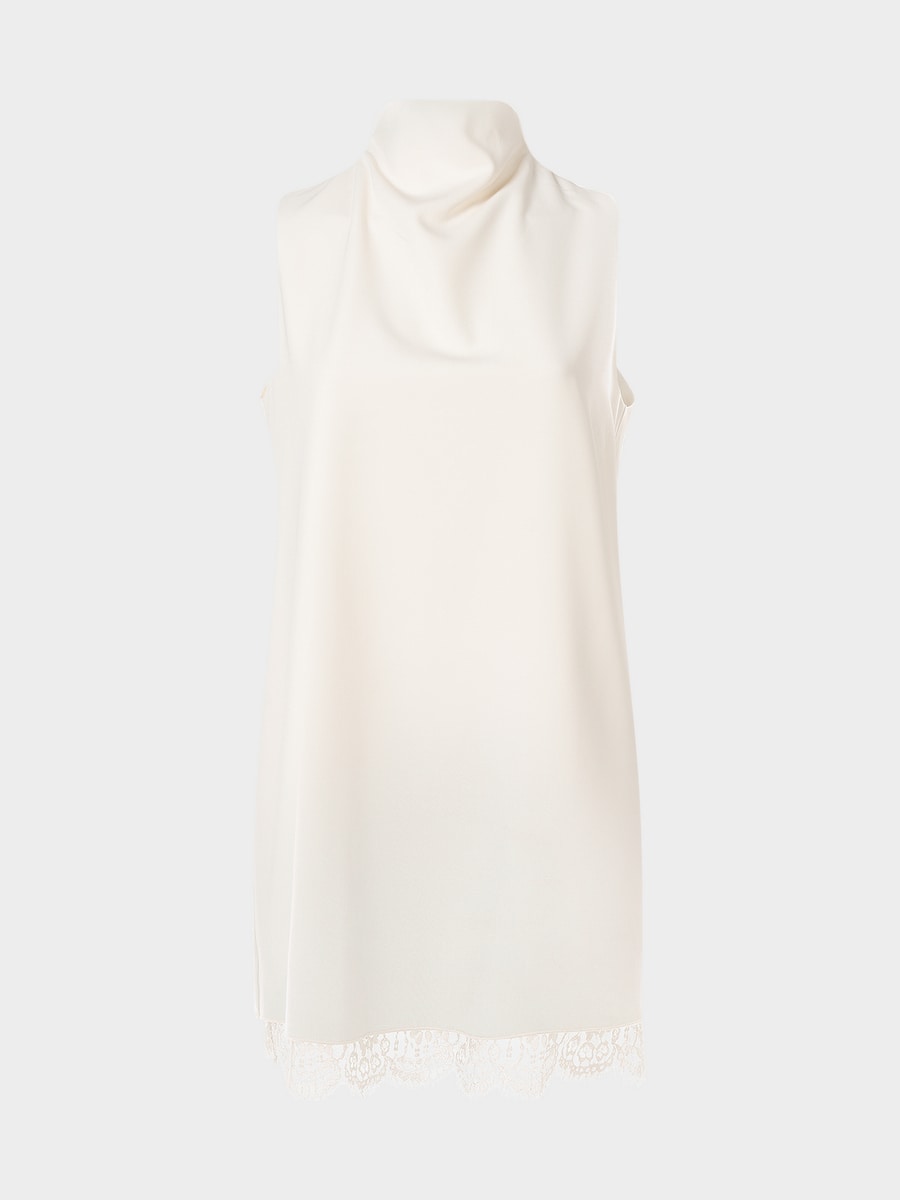 Платье мини с кружевом