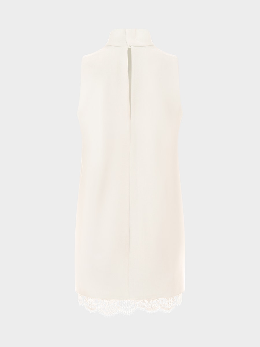 Платье мини с кружевом