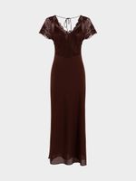 Платье миди с кружевом