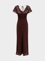 Платье миди с кружевом