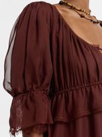 Шифоновое платье с воланами 