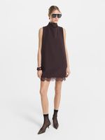 Платье мини с кружевом