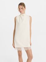 Платье мини с кружевом