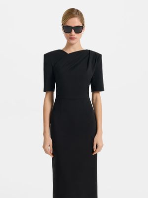 

Платье-футляр с драпировкой