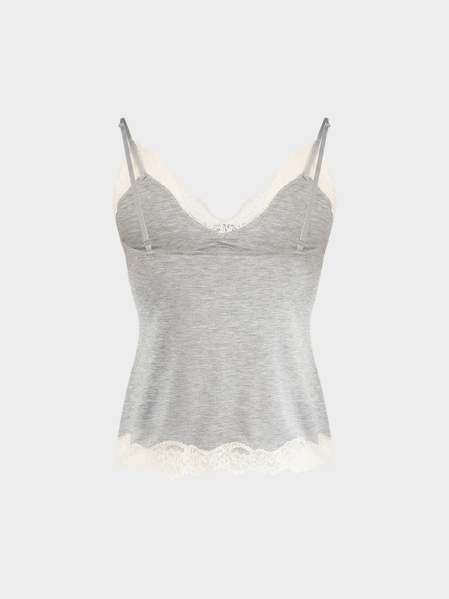 Топ из модала с кружевом