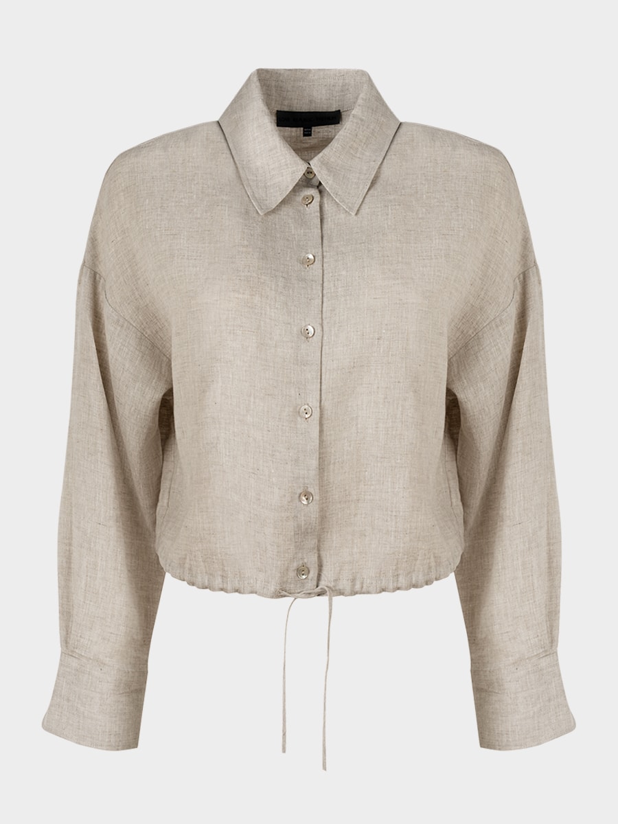 Укороченная рубашка из 100% льна