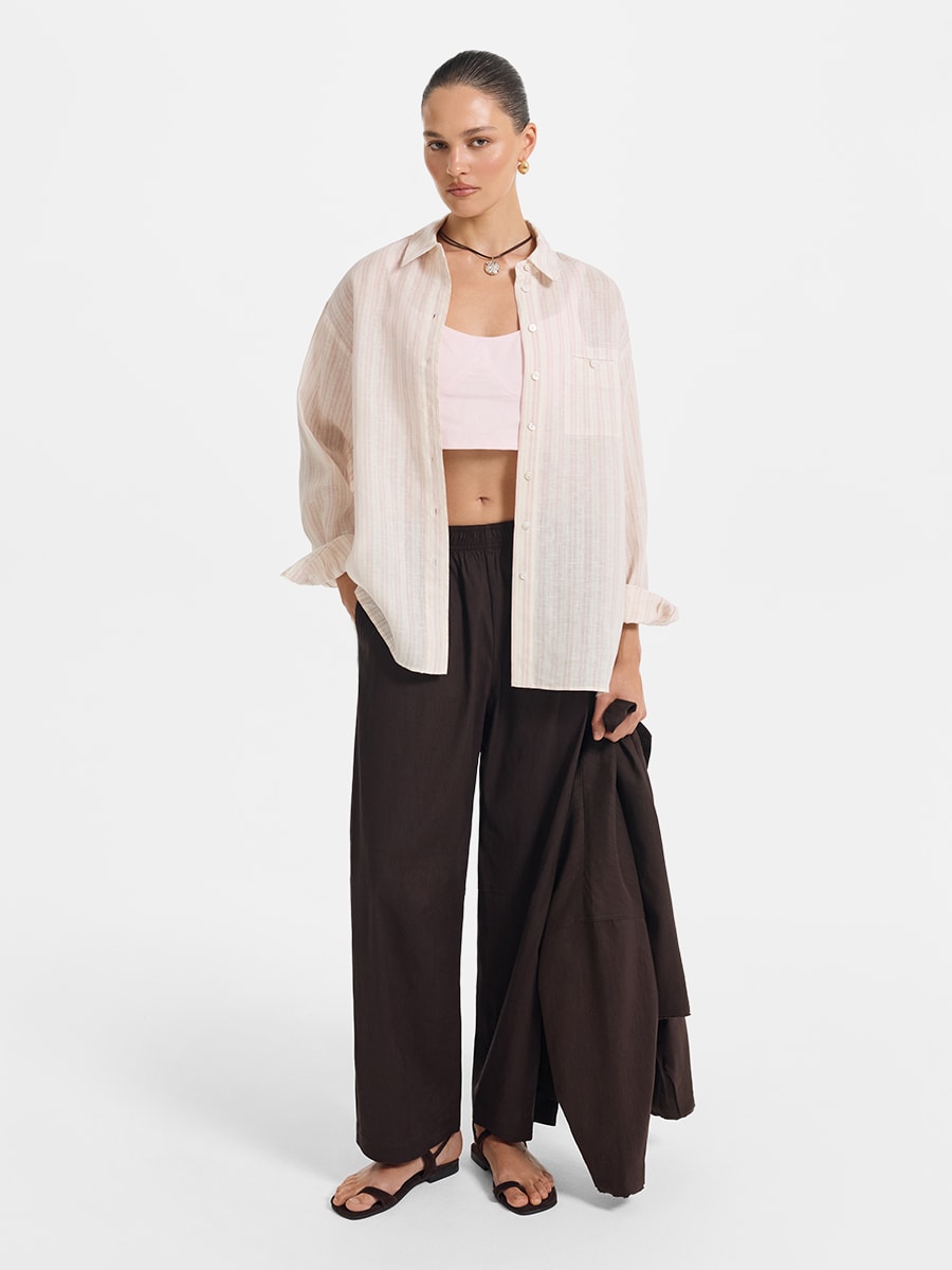 Топ изо льна и вискозы