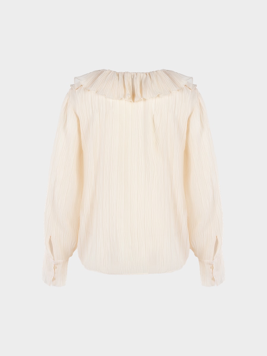 Шифоновая блузка с воланом