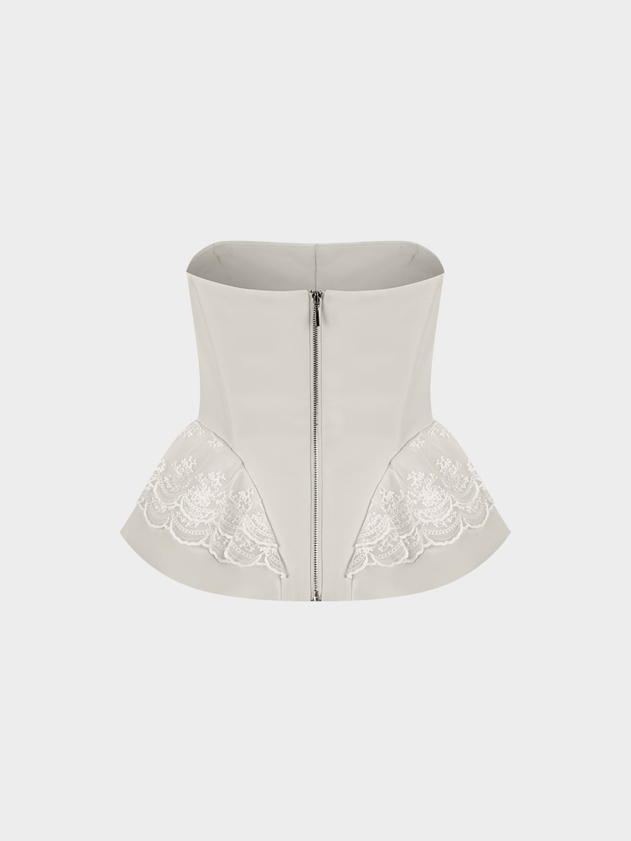 Топ-корсет с кружевом