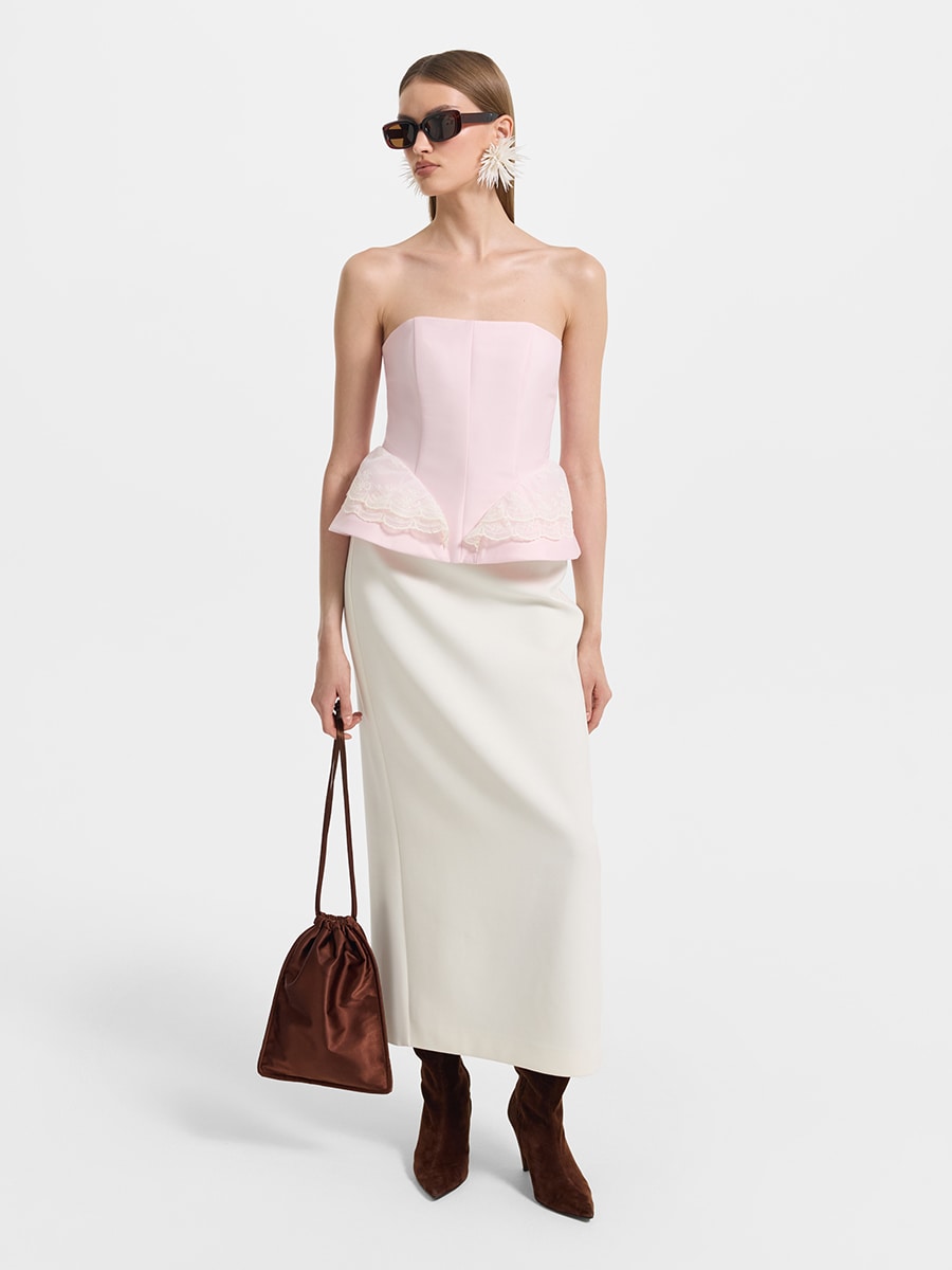 Топ-корсет с кружевом