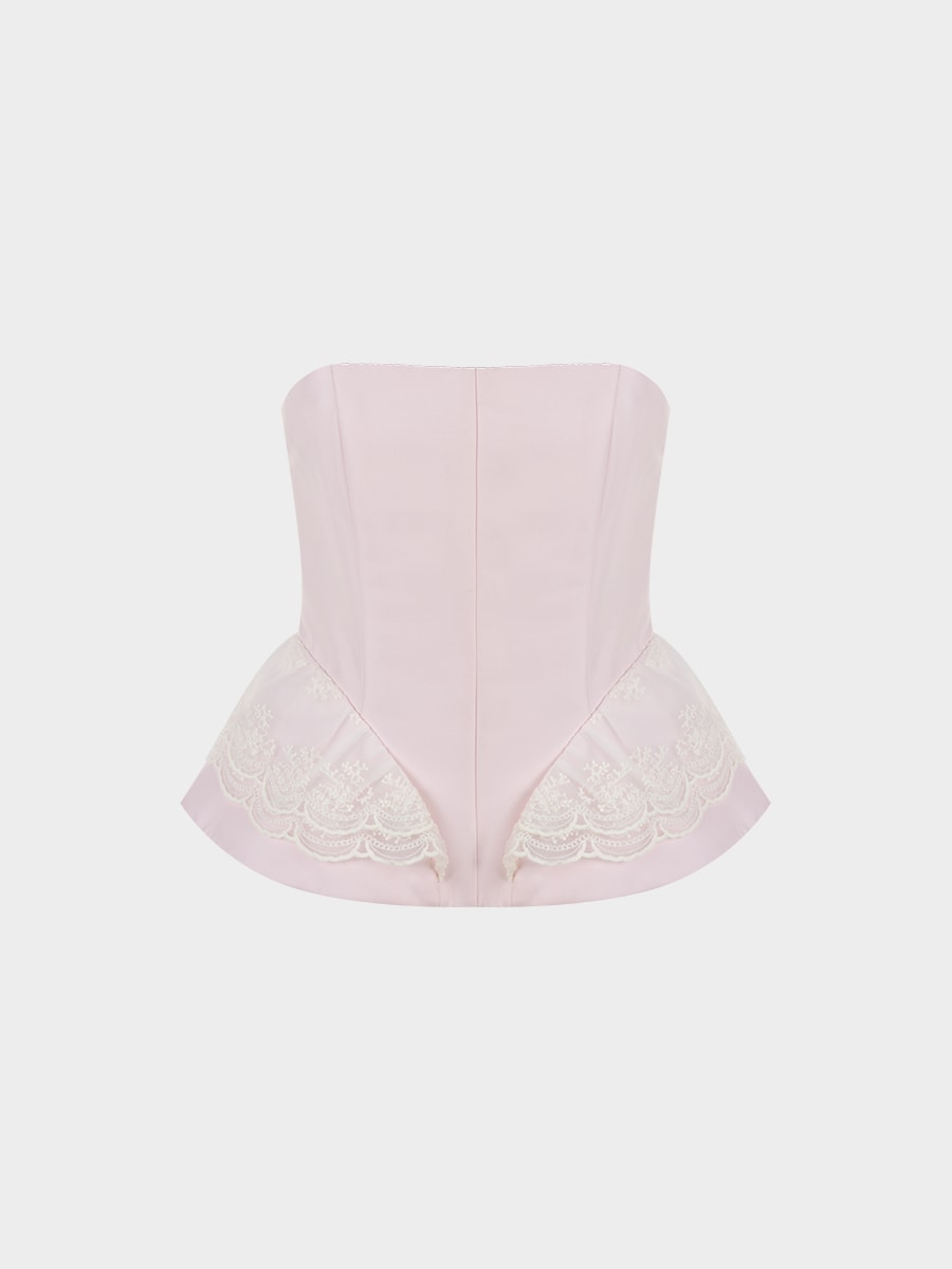 Топ-корсет с кружевом