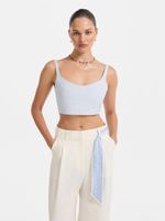 Топ изо льна и вискозы 