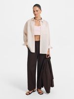 Топ изо льна и вискозы