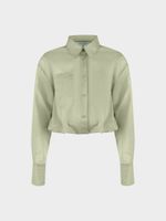 Укороченная рубашка из хлопка