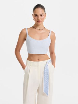 Укороченный топ изо льна и вискозы 3999₽