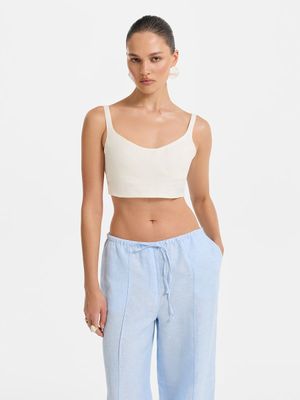 

Укороченный топ изо льна и вискозы