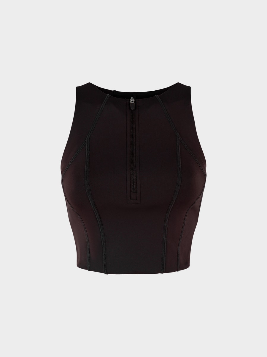 Спортивный топ на молнии