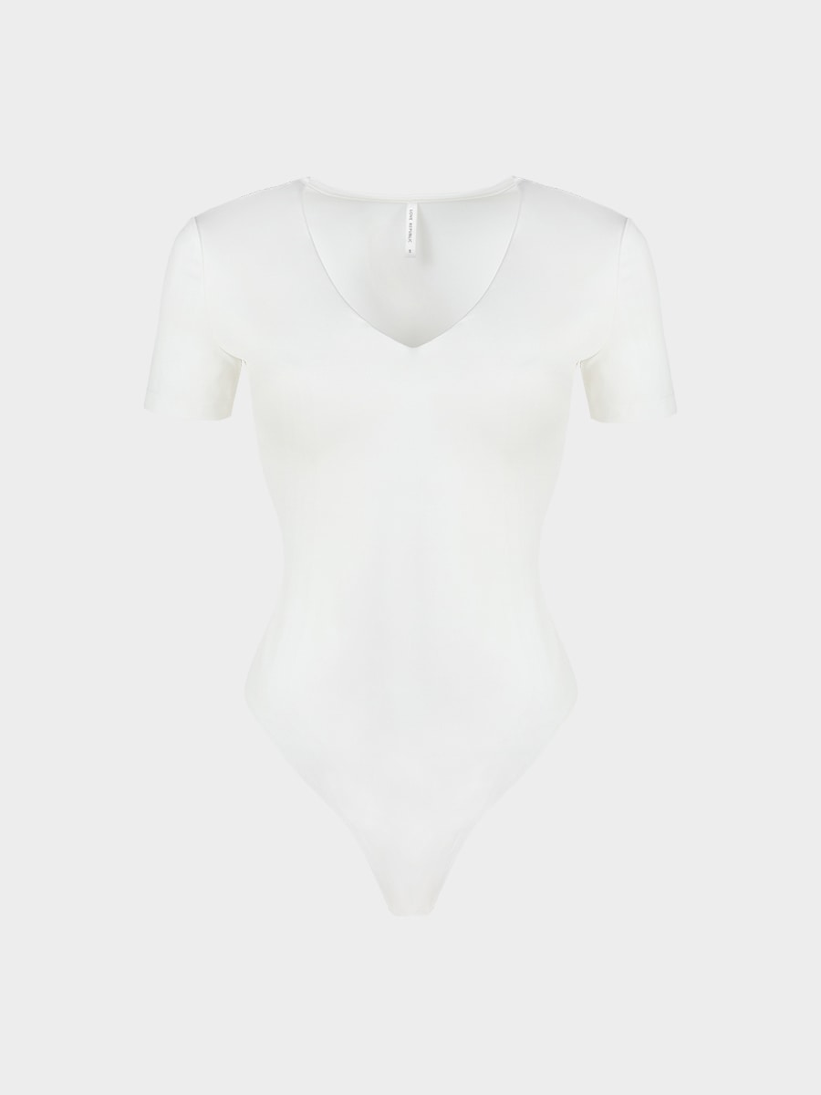 Боди из джерси с V-вырезом 6254105346-60