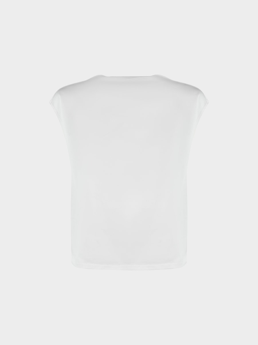 Топ из хлопка и вискозы