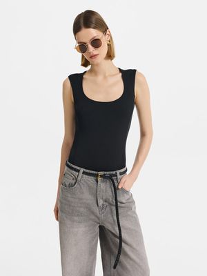 

Боди из джерси с U-вырезом