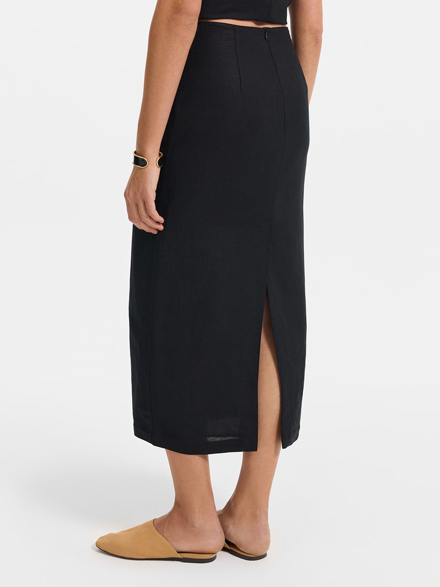 Юбка изо льна и вискозы