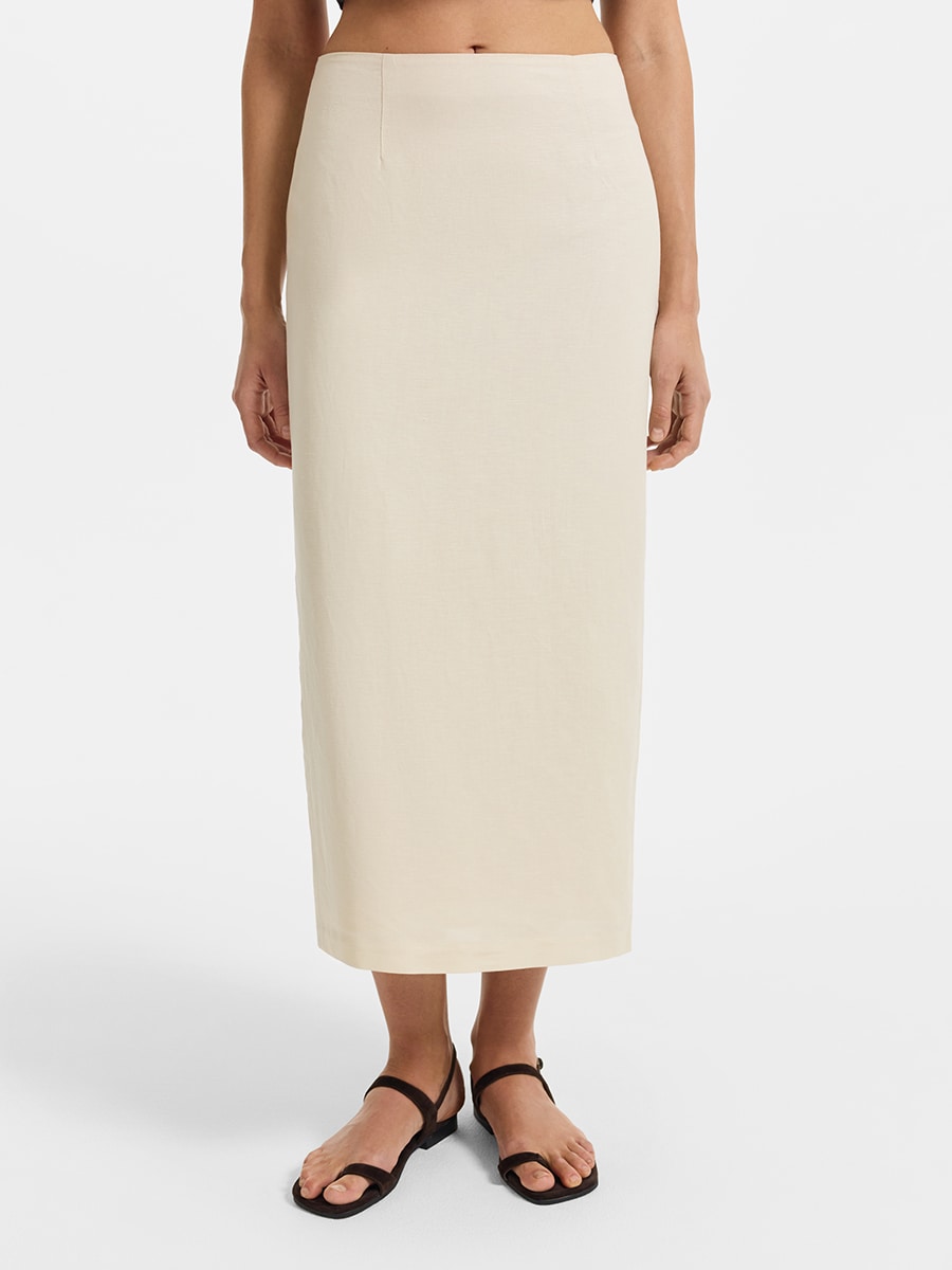 Юбка-карандаш изо льна и вискозы