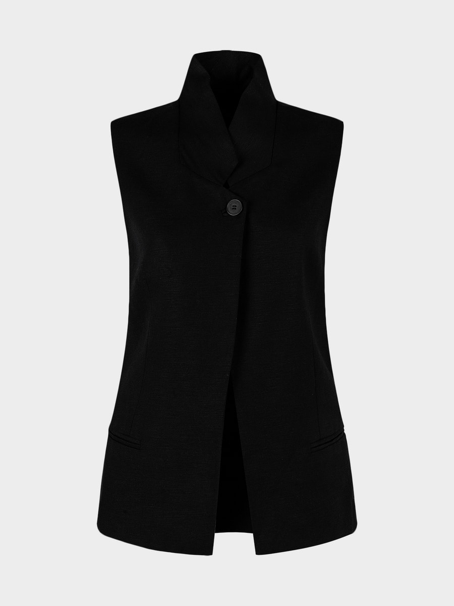 Жилет изо льна и вискозы