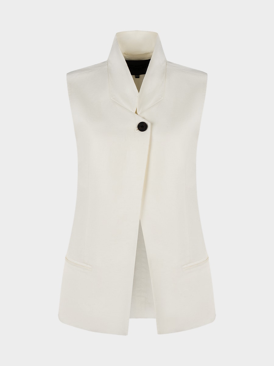 Жилет изо льна и вискозы