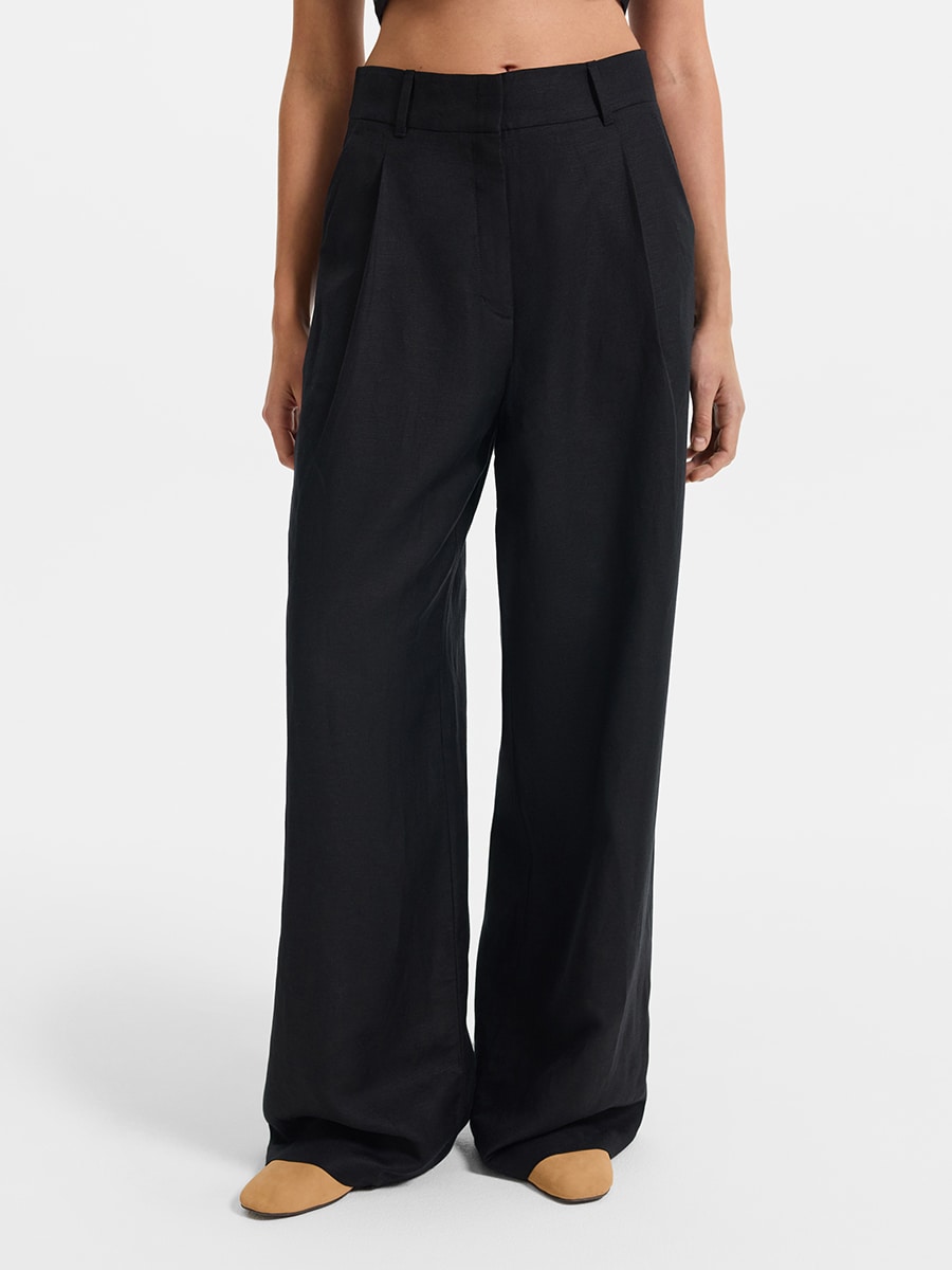 Брюки изо льна и вискозы