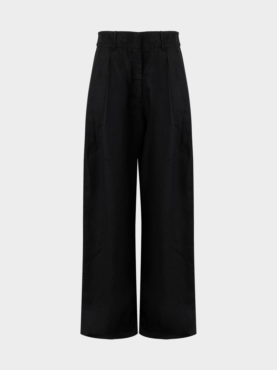 Брюки изо льна и вискозы