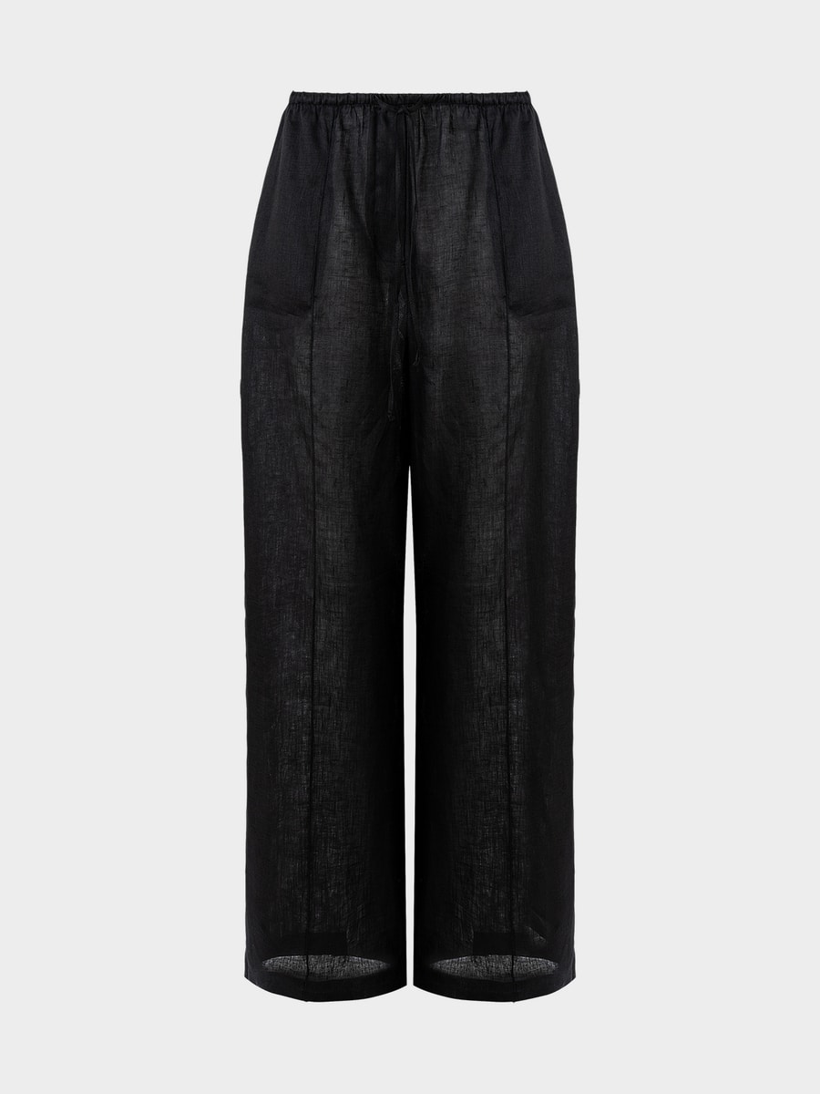 Брюки-палаццо из 100% льна