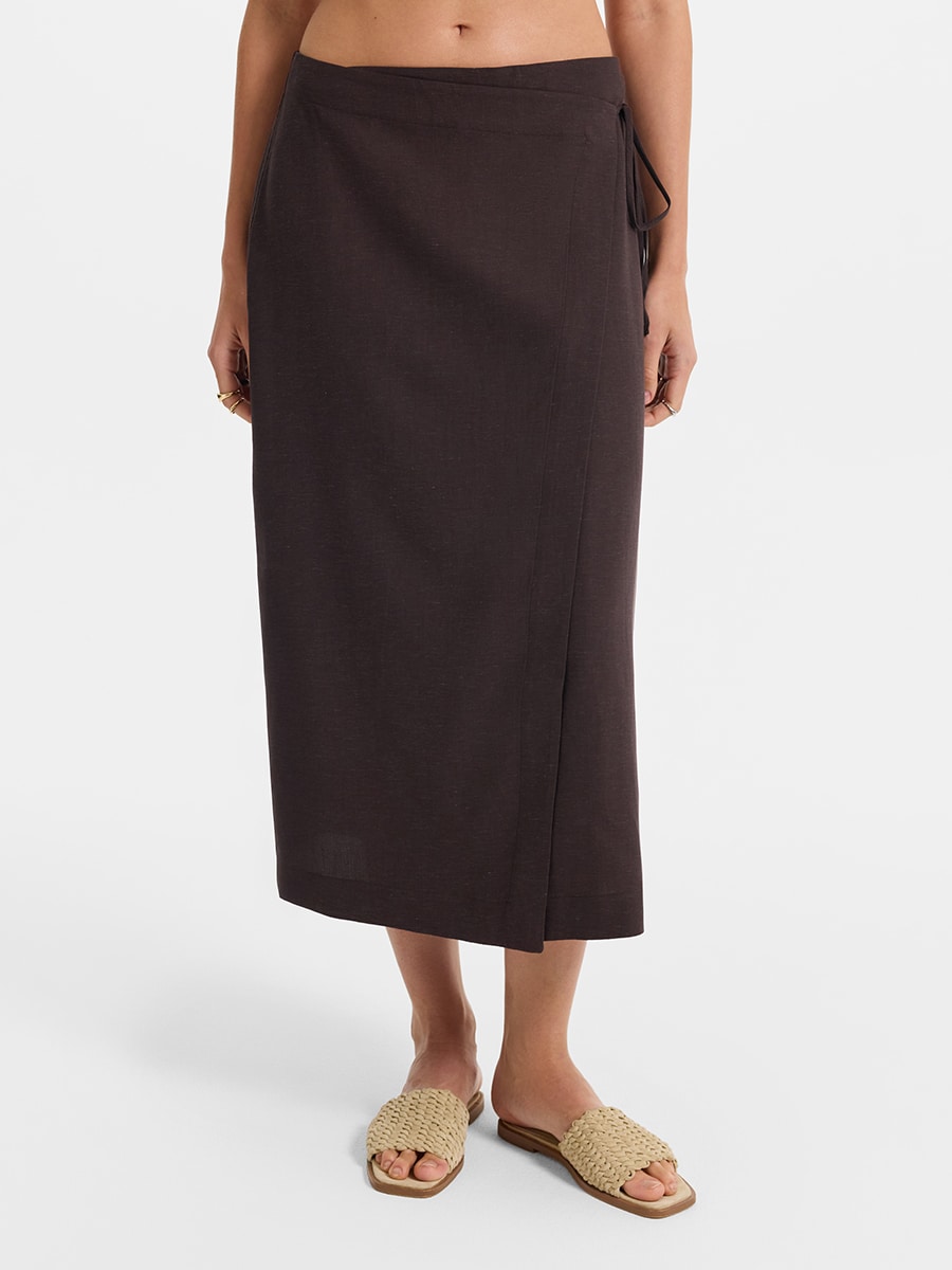 Юбка из лиоцелла со льном