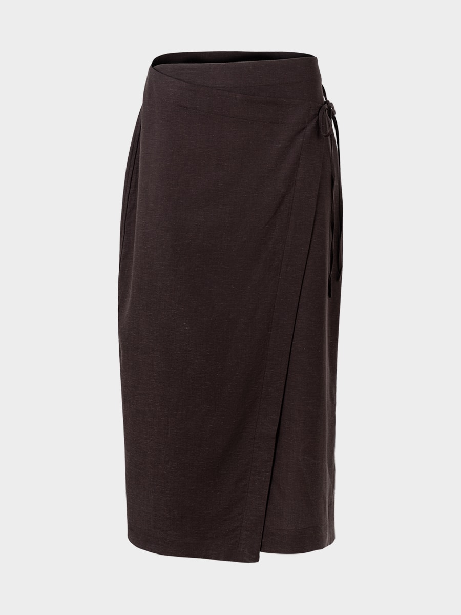 Юбка из лиоцелла со льном