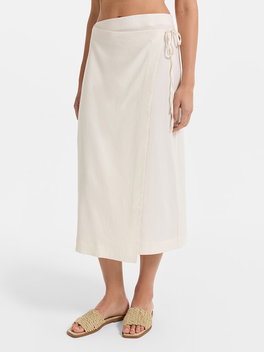 Юбка из лиоцелла со льном