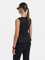 Жилет изо льна и вискозы