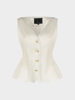 Жилет изо льна и вискозы